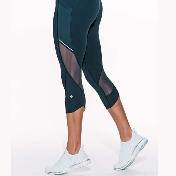 Lululemon Home Stretch Crop Submarine 4 Leggings Cropped Pants - Picture 1 of 6